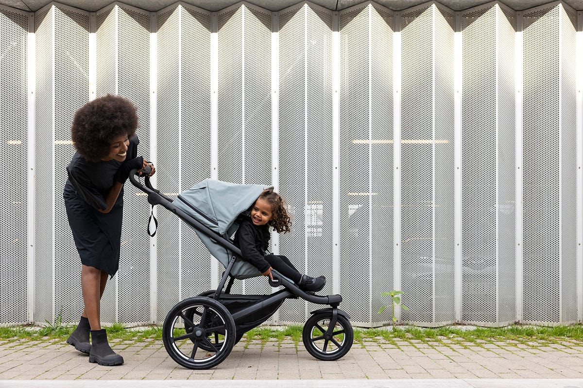 Thule Urban Glide 3 Single Jogging Stroller with NON-Magnetic Buckle - Mid-Blue - 10101973