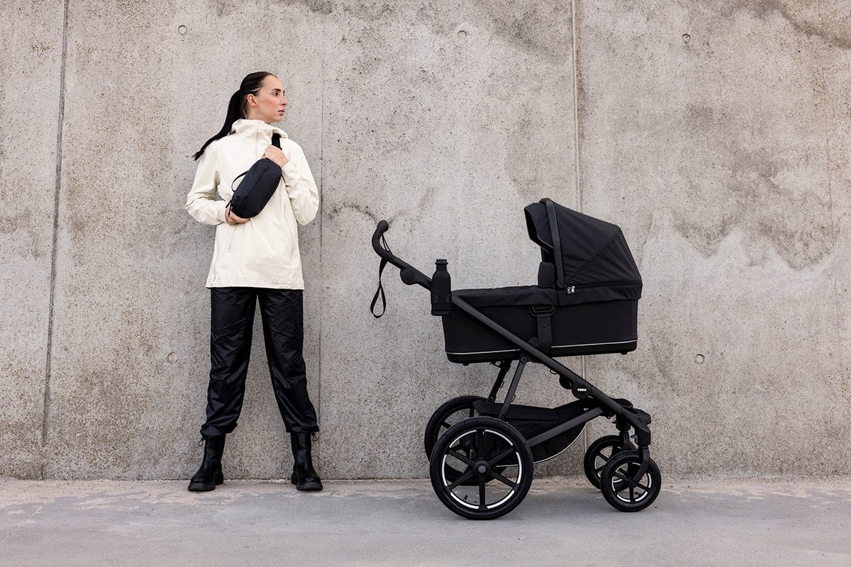 Thule Urban Glide 4-Wheel All-Terrain Stroller + Bassinet Bundle - Black - 10101976-20110754