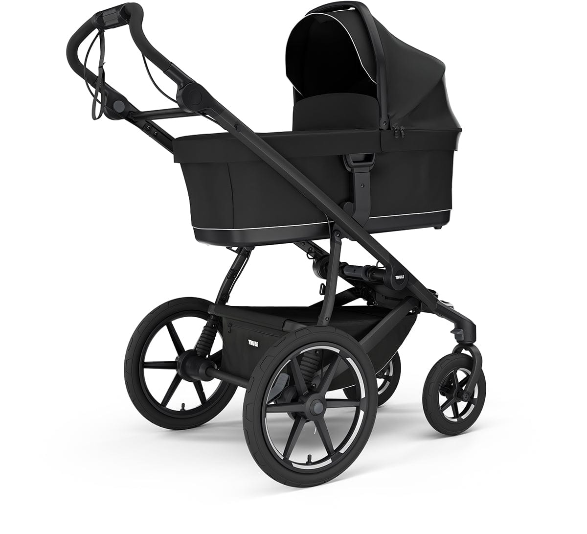 Thule Urban Glide 4-Wheel All-Terrain Stroller + Bassinet Bundle - Black - 10101976-20110754