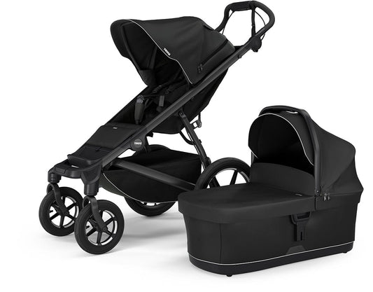 Thule Urban Glide 4-Wheel All-Terrain Stroller + Bassinet Bundle - Black - 10101976-20110754