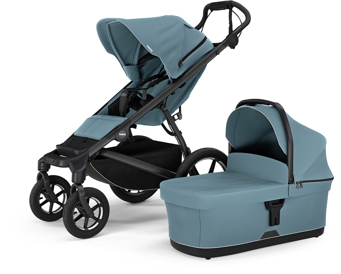 Thule Urban Glide 4-Wheel All-Terrain Stroller + Bassinet Bundle - Mid-Blue - 10101984-20110756