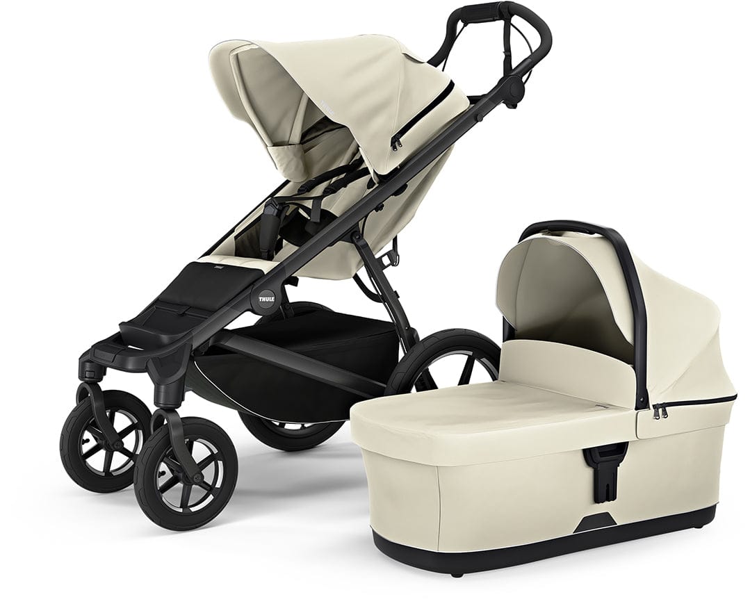 Thule Urban Glide 4-Wheel All-Terrain Stroller + Bassinet Bundle - Soft Beige - 10101977-20110772