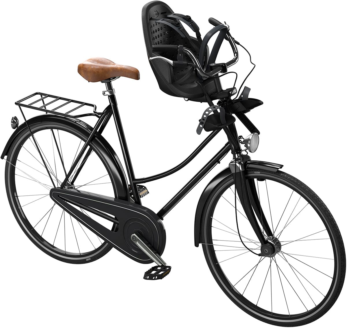 Thule Yepp Mini 2 Front Mounted Child Bike Seat - Midnight Black - 12021101