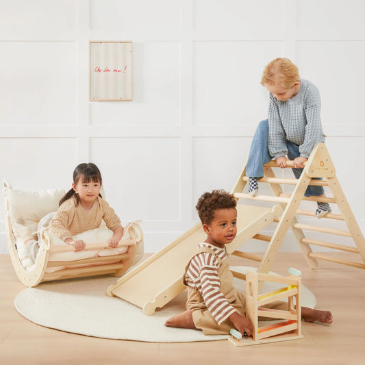 Tiny Land® 7-in-1 Montessori Climbing Set with Play Pad - TLTGPT006OW-BDL01