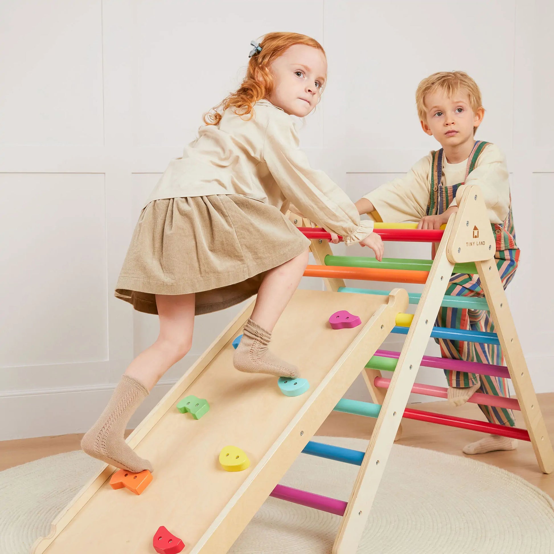 Tiny Land® 7-in-1 Rainbow Climbing Set - TLTGPT007RC