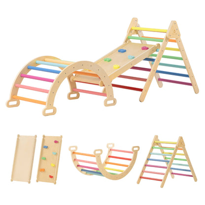 Tiny Land® 7-in-1 Rainbow Climbing Set - TLTGPT007RC