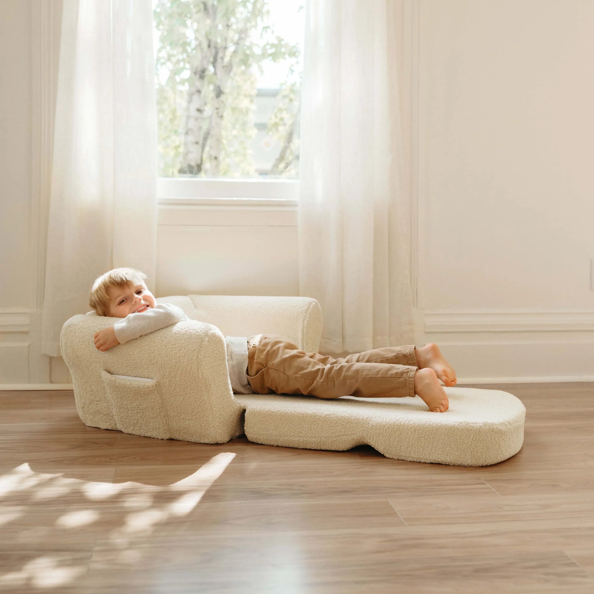 Tiny Land® Afternoon Couch —— Cream Kids Chair - TLHKKS001WT