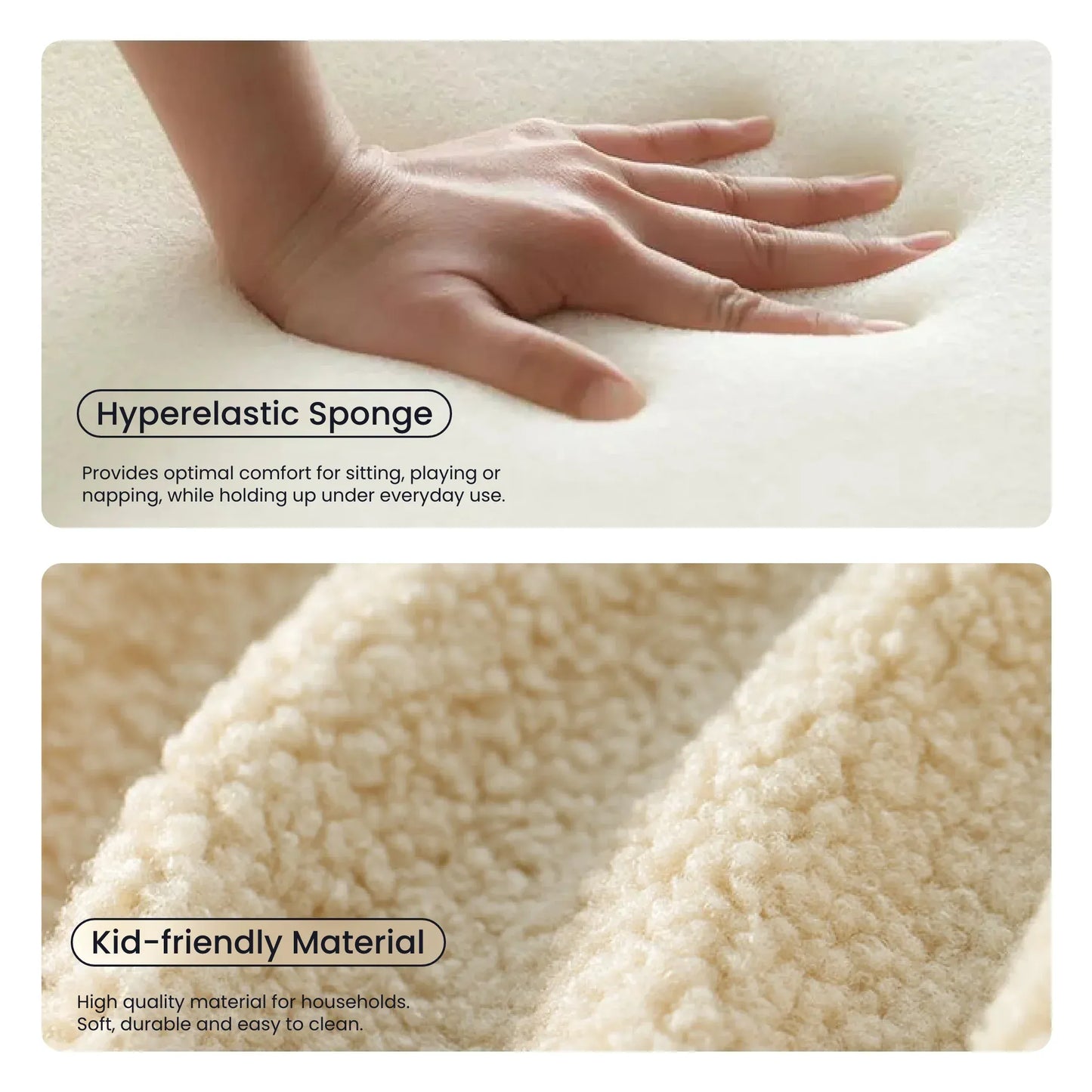 Tiny Land® Afternoon Couch —— Cream Kids Chair - TLHKKS001WT