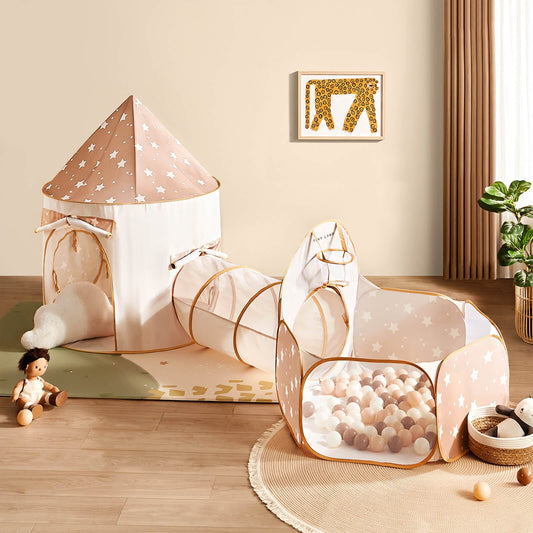 Tiny Land® Compact Adventure 3-in-1 Play Tunnel With no Balls - TLTGTT006BN
