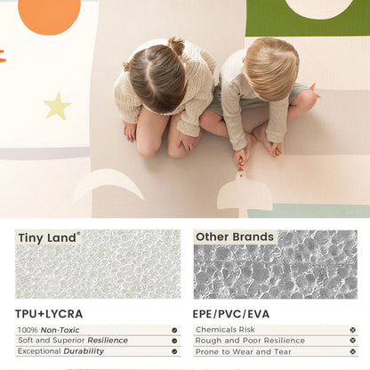 Tiny Land® Double-Sided Baby Playmat Forest Track Wonder - TLBAPM004GN