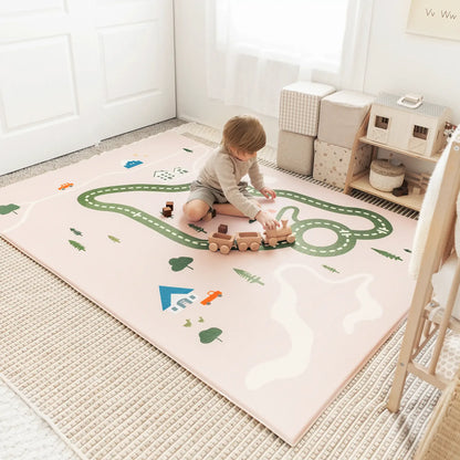 Tiny Land® Double-Sided Baby Playmat Forest Track Wonder - TLBAPM004GN