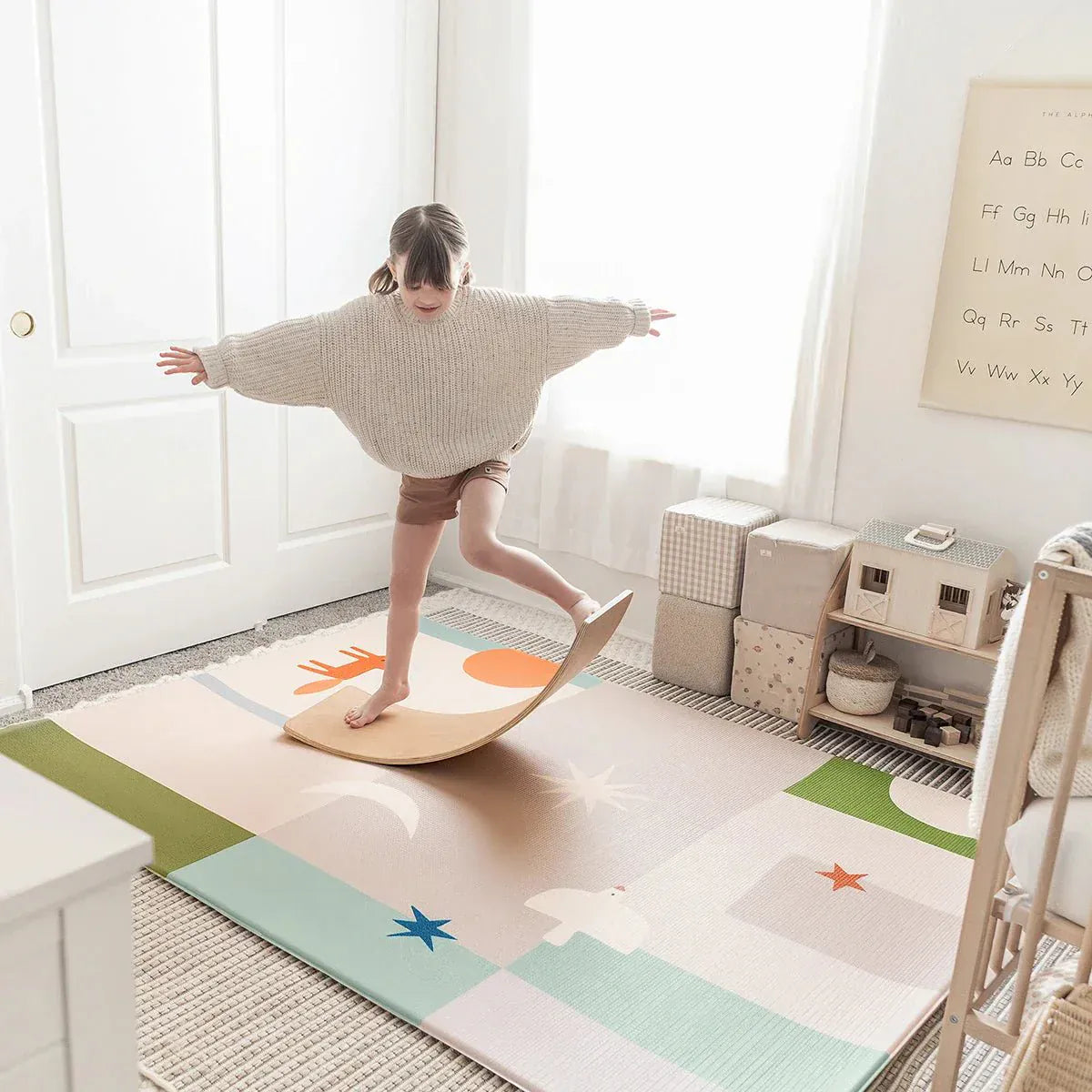 Tiny Land® Double-Sided Baby Playmat Forest Track Wonder - TLBAPM004GN