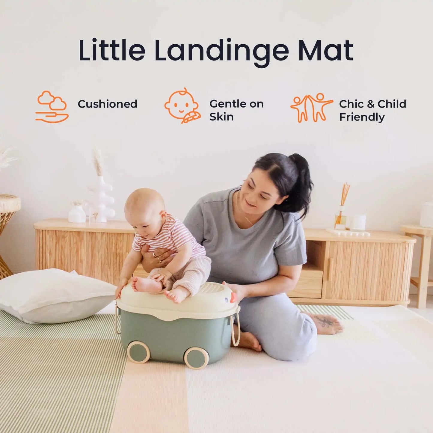 Tiny Land® Double-Sided Baby Playmat Smiley Quest - TLBAPM006MC