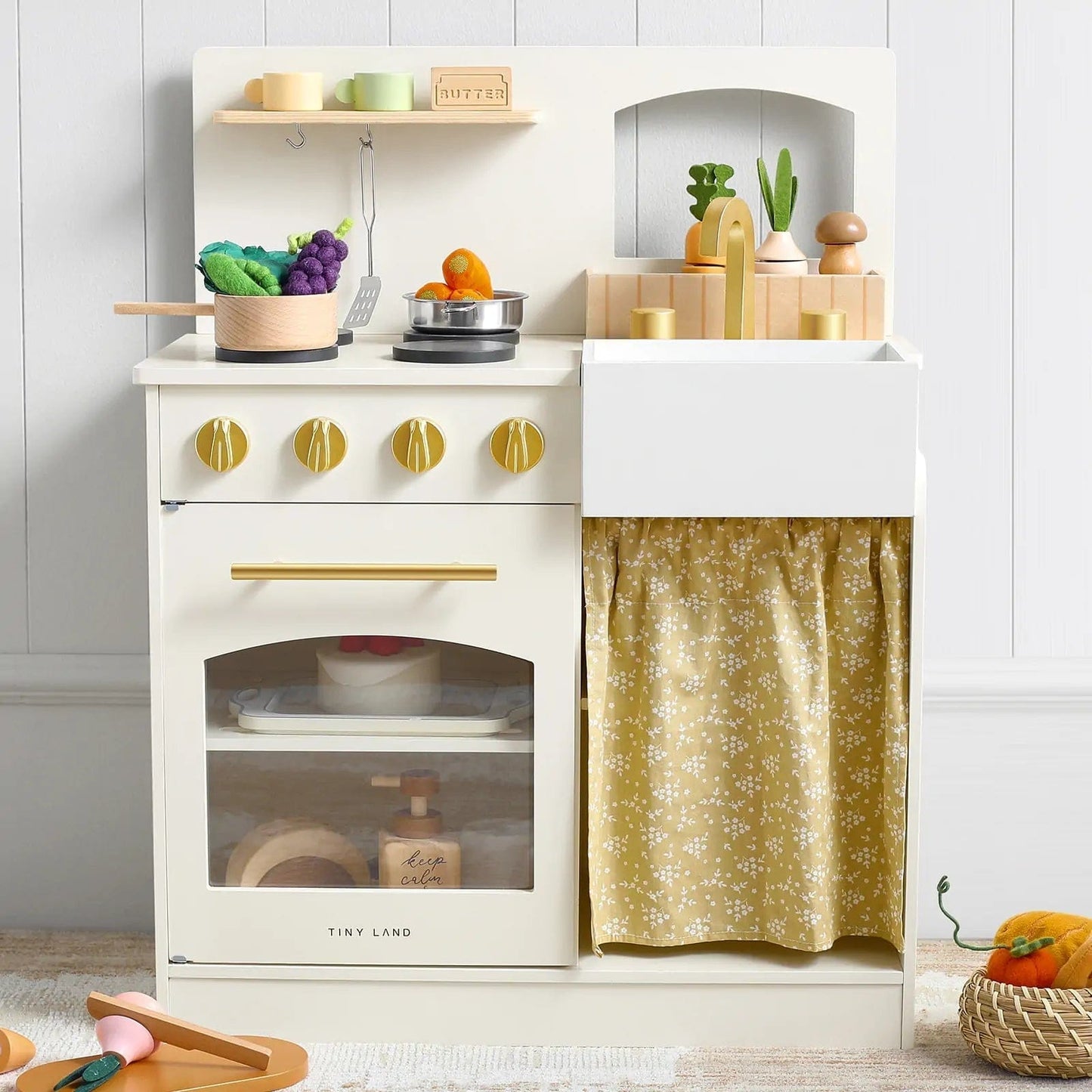 Tiny Land® Honey Kitchenette - Little Chef's First Kitchen - TLTGPK003WT
