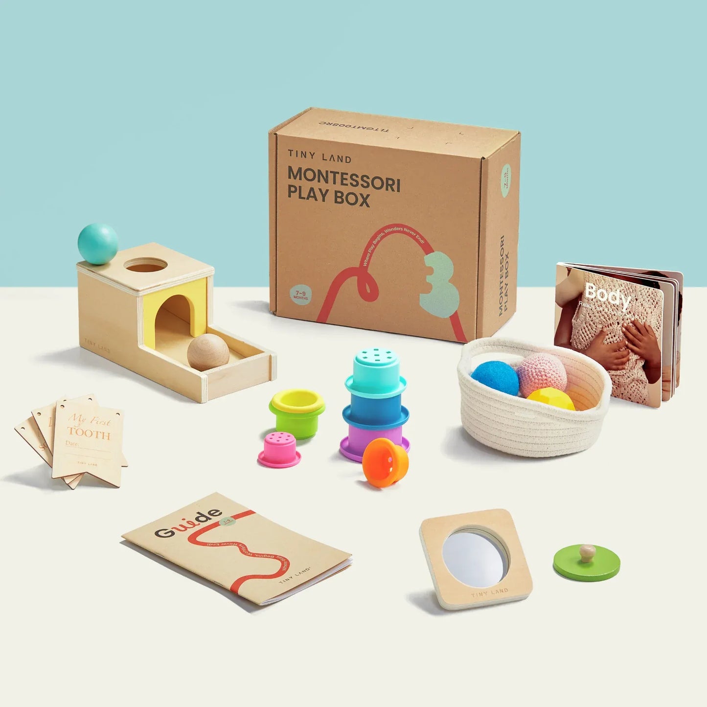 Tiny Land® Montessori Toys Set for Newborns (7-9 month) - TLTGMT008RC
