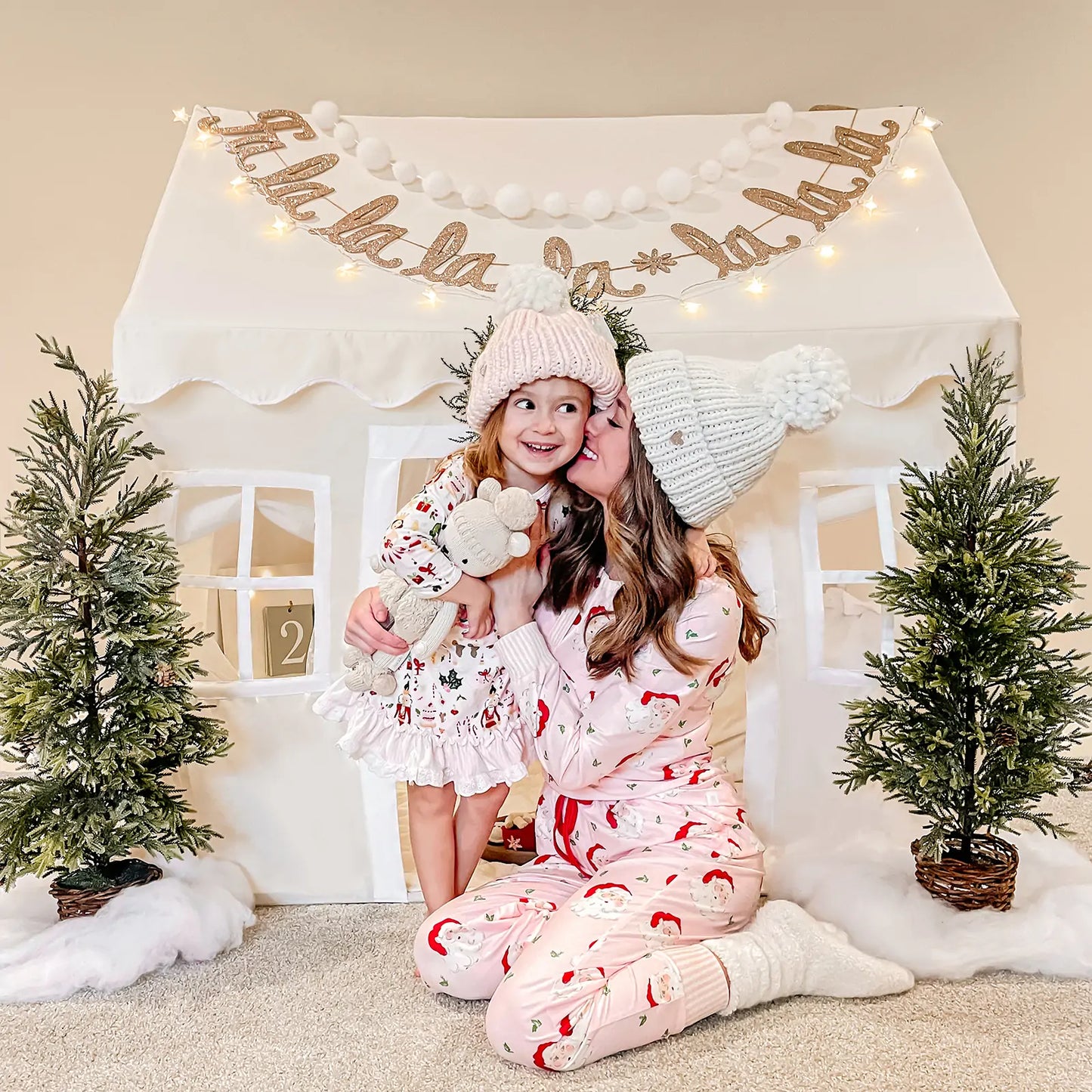Tiny Land® Playhouse Tent – Natural Cream Indoor Tent for Kids - TLTGTT010WT