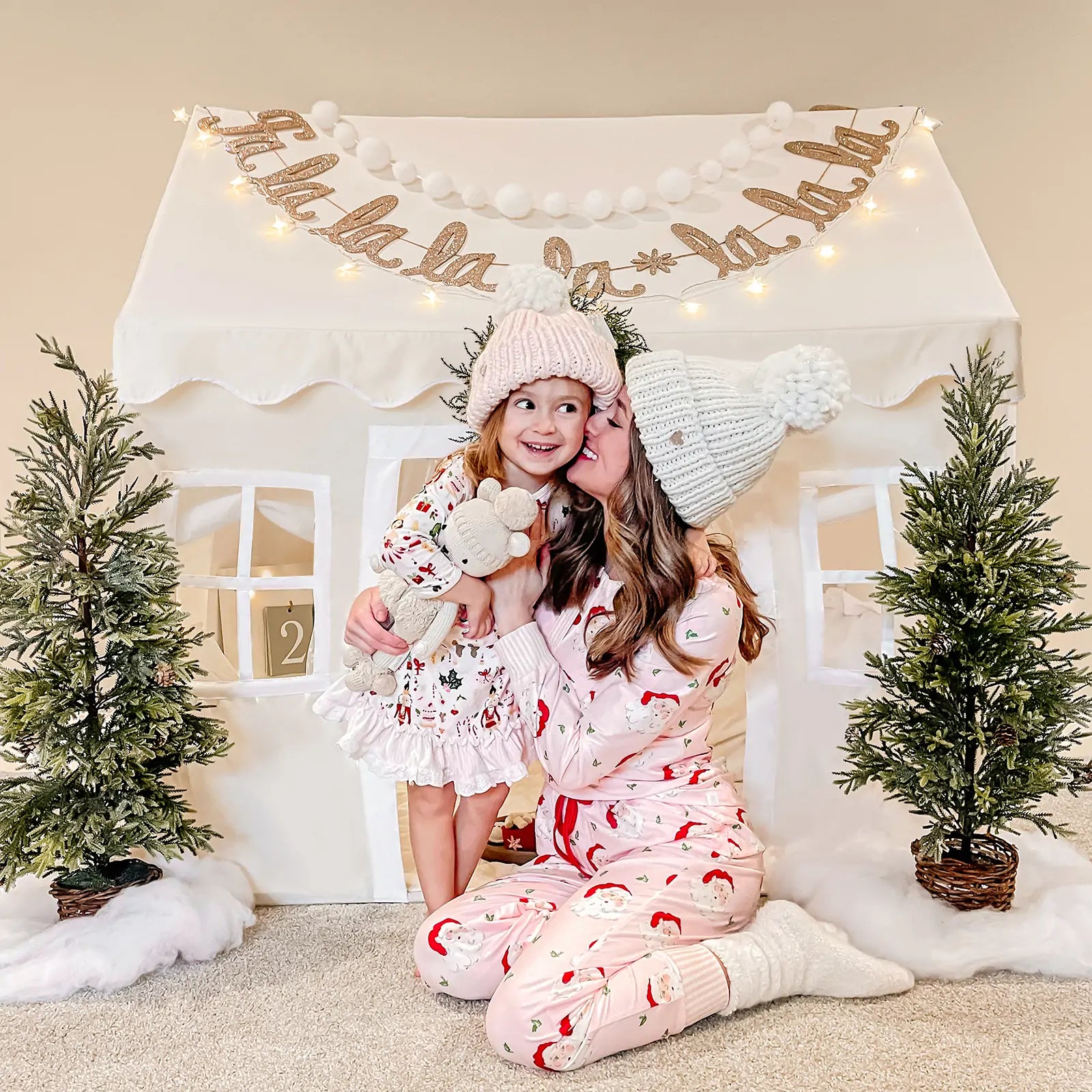 Tiny Land® Playhouse Tent – Natural Cream Indoor Tent for Kids - TLTGTT010WT