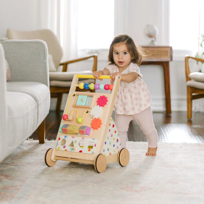 Tiny Land® Premium Natural Wooden Activity Walker - TLTGBW001RC