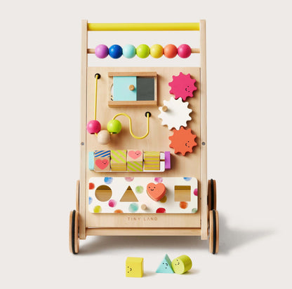 Tiny Land® Premium Natural Wooden Activity Walker - TLTGBW001RC