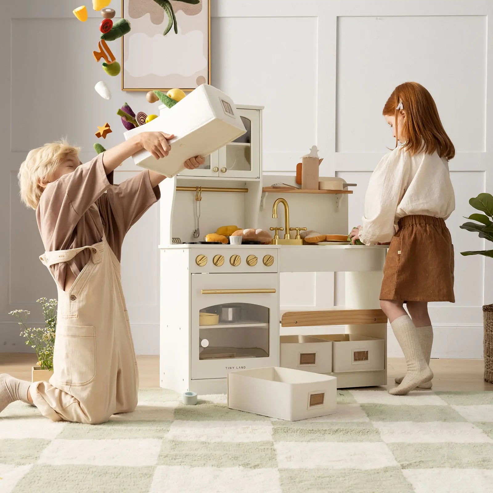 Tiny Land® Serenity Play Kitchen - Cream - TLTGPK004
