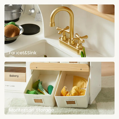 Tiny Land® Serenity Play Kitchen - Cream - TLTGPK004