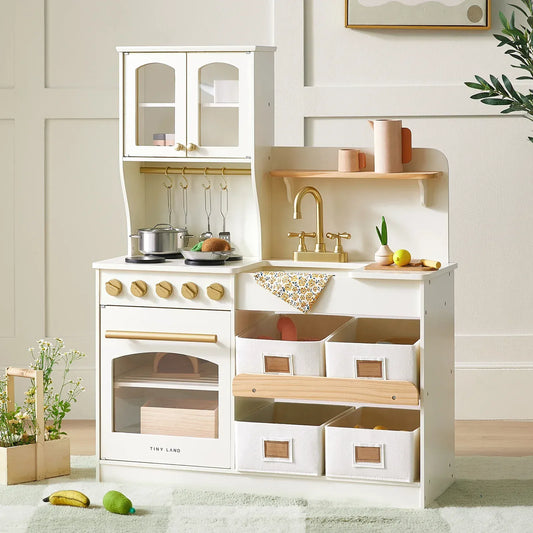 Tiny Land® Serenity Play Kitchen - Cream - TLTGPK004