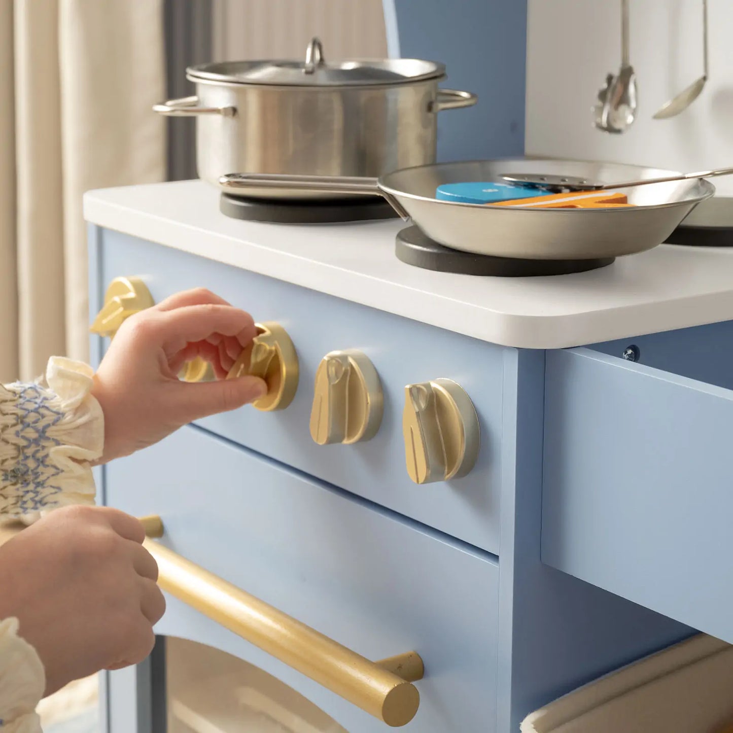Tiny Land® Serenity Play Kitchen - Lagoon Blue - TLTGPK004BU