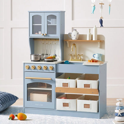 Tiny Land® Serenity Play Kitchen - Lagoon Blue - TLTGPK004BU