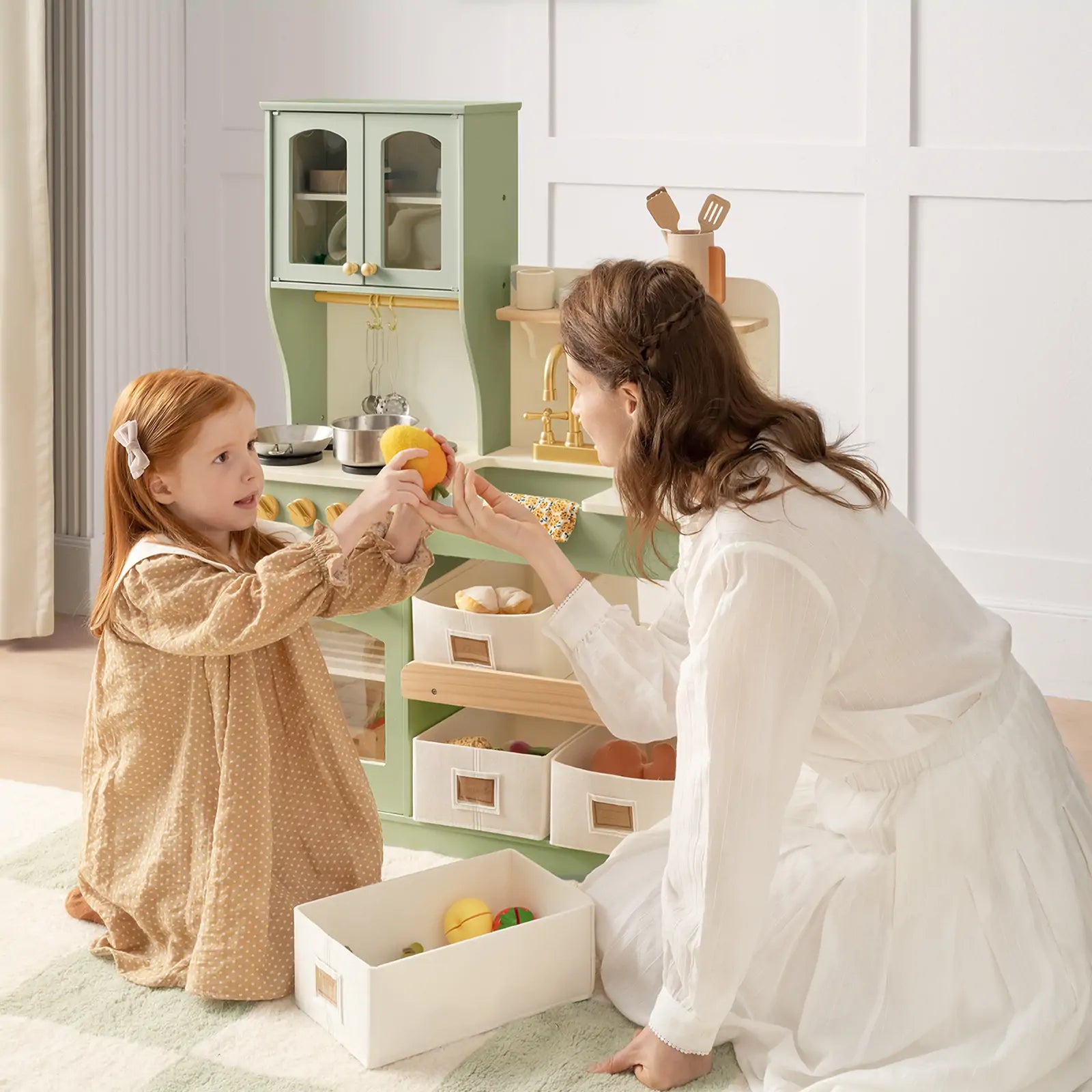 Tiny Land® Serenity Play Kitchen - Sage Green - TLTGPK004GN