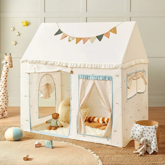 Tiny Land® Sweet Citrus Kid's Play Tent - Creamy white/blue - TLTGTT012BU