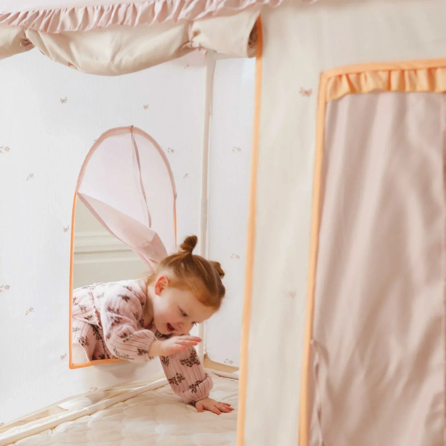 Tiny Land® Sweet Citrus Kid's Play Tent -  Creamy white/pink - TLTGTT011PK