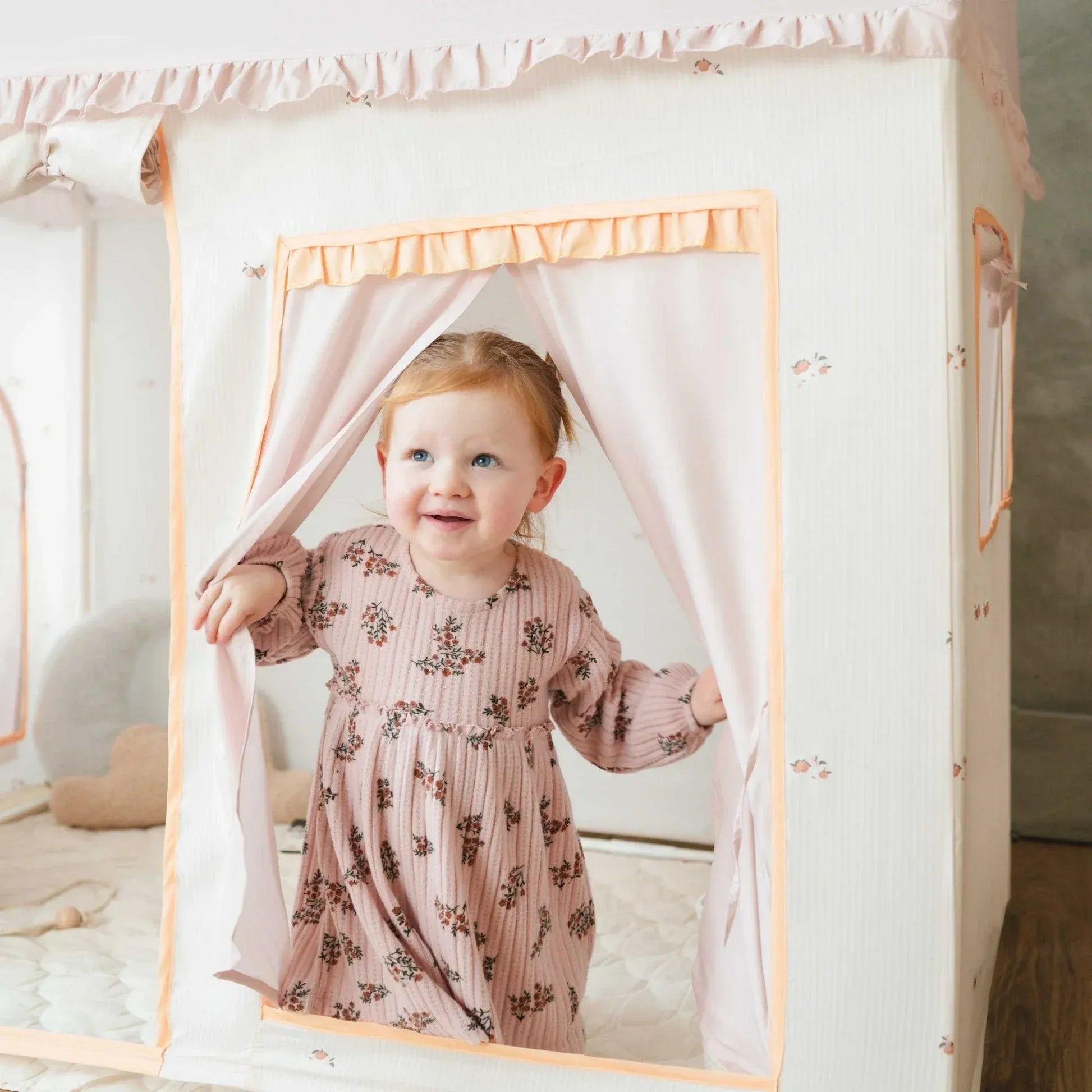 Tiny Land® Sweet Citrus Kid's Play Tent -  Creamy white/pink - TLTGTT011PK