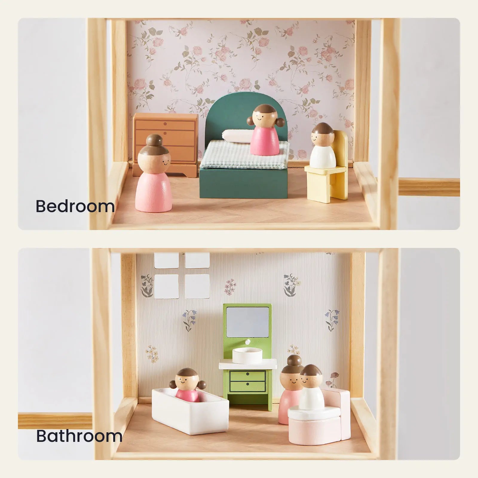 Tiny Land® Sweetwood Evergreen Dollhouse without Dolls - WT0017GN
