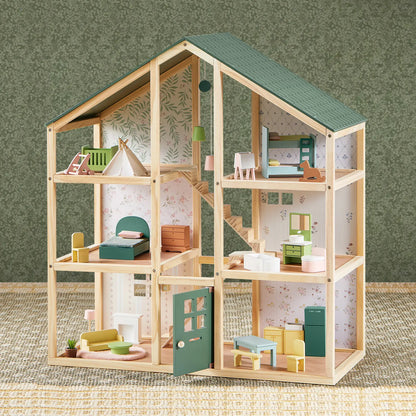 Tiny Land® Sweetwood Evergreen Dollhouse without Dolls - WT0017GN