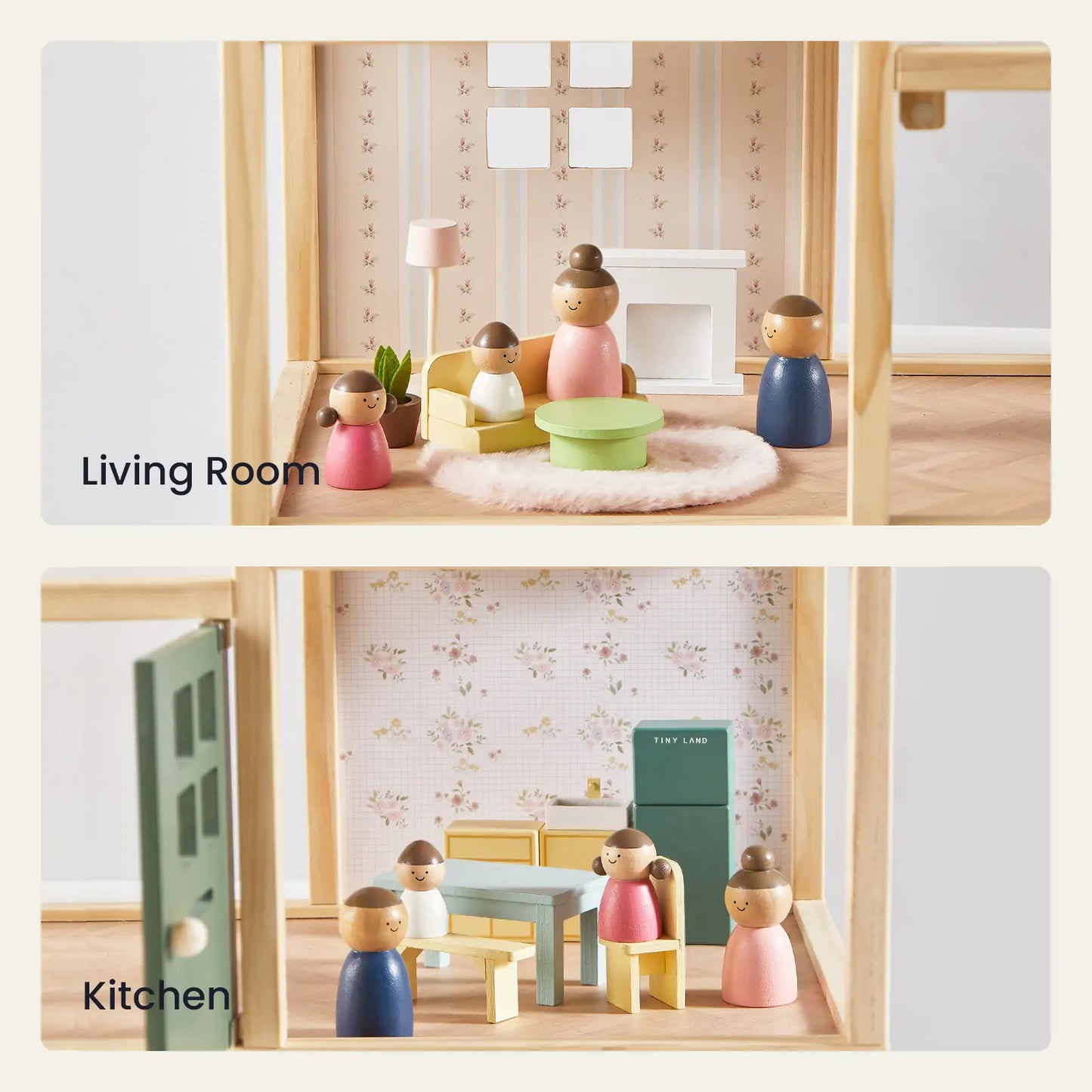 Tiny Land® Sweetwood Evergreen Dollhouse without Dolls - WT0017GN