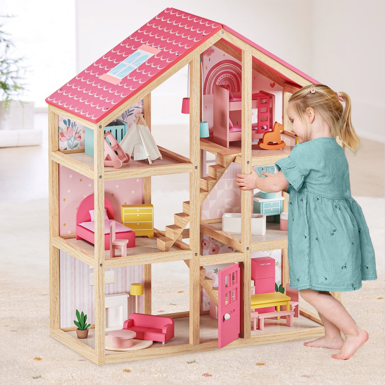 Tiny Land® Sweetwood Love Dollhouse without Dolls - WT0017