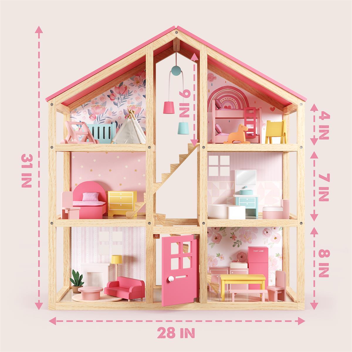 Tiny Land® Sweetwood Love Dollhouse without Dolls - WT0017