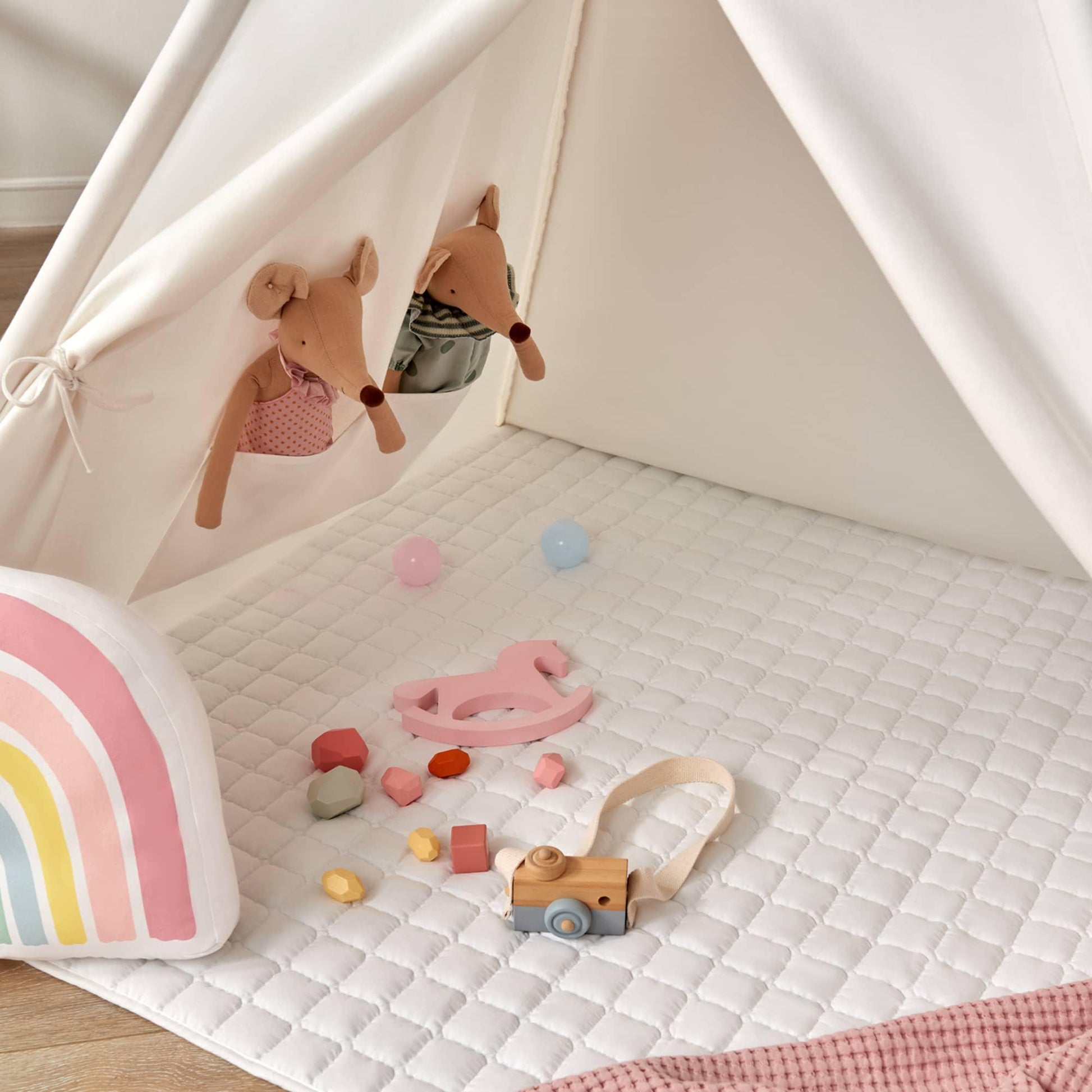 Tiny Land® Teepee for Kids with Mat - TLTGTP003
