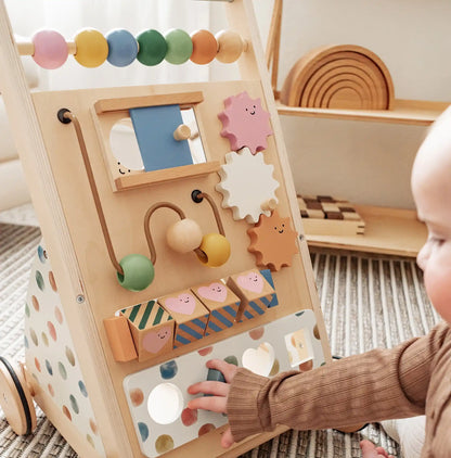 Tiny Land® Versatile Natural Wooden Baby Walker - TLTGBW001MC
