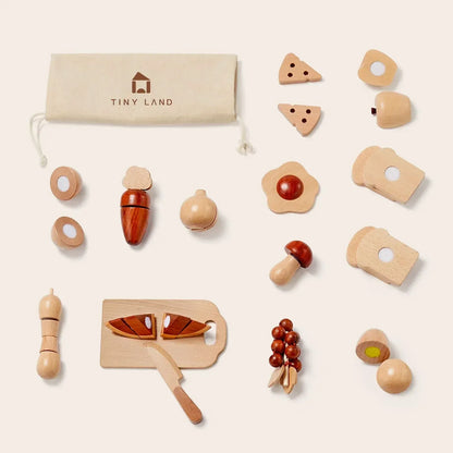 Tiny Land® Wooden Cut and Play Food Toys - SPTLTGCK001