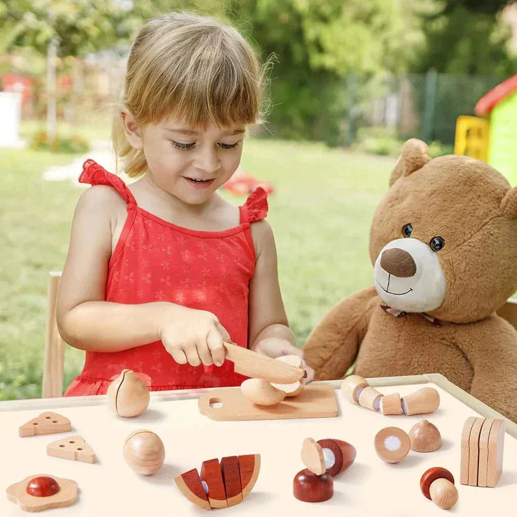 Tiny Land® Wooden Cut and Play Food Toys - SPTLTGCK001