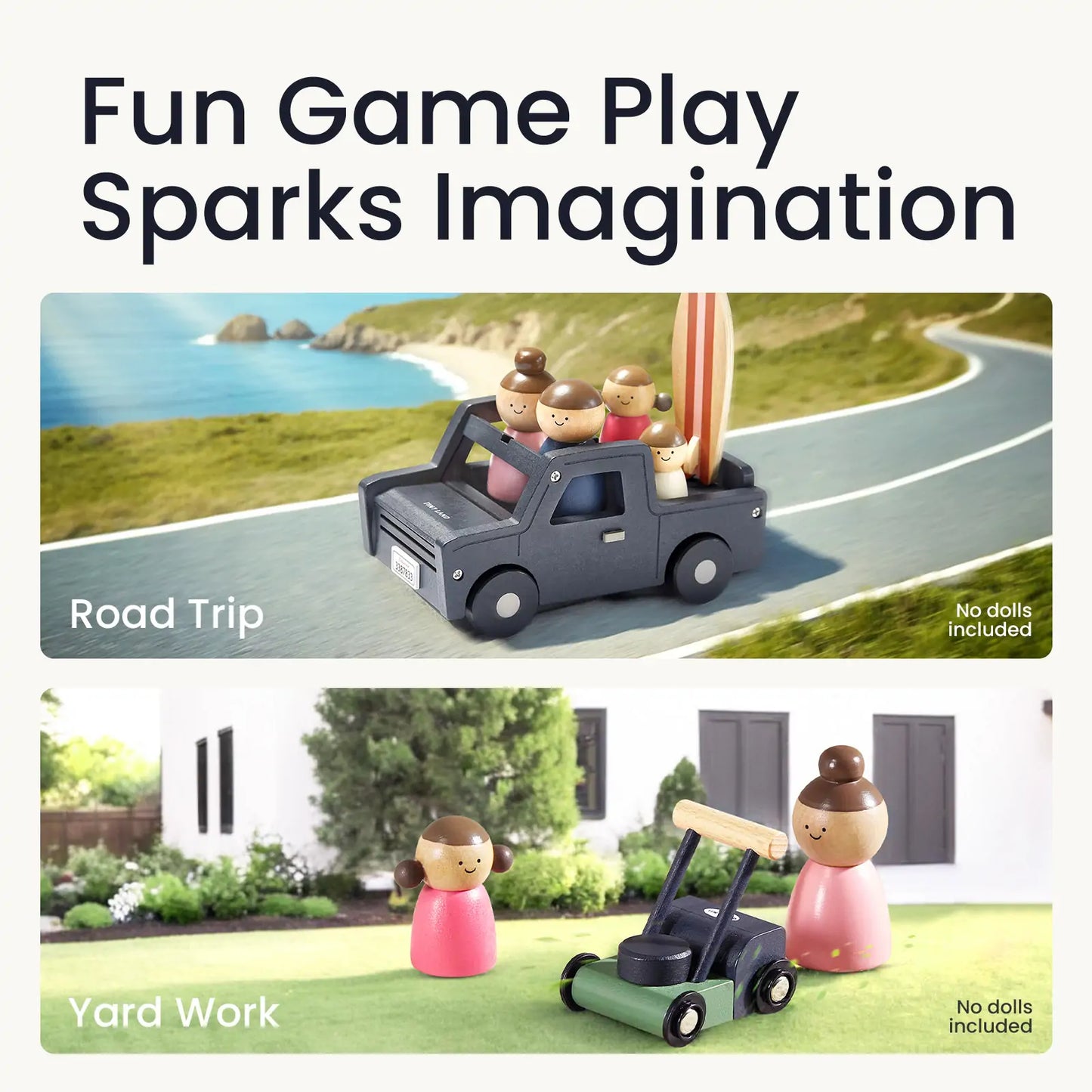 Tiny Land® Wooden Dollhouse - Garage - TLTGDH005BK