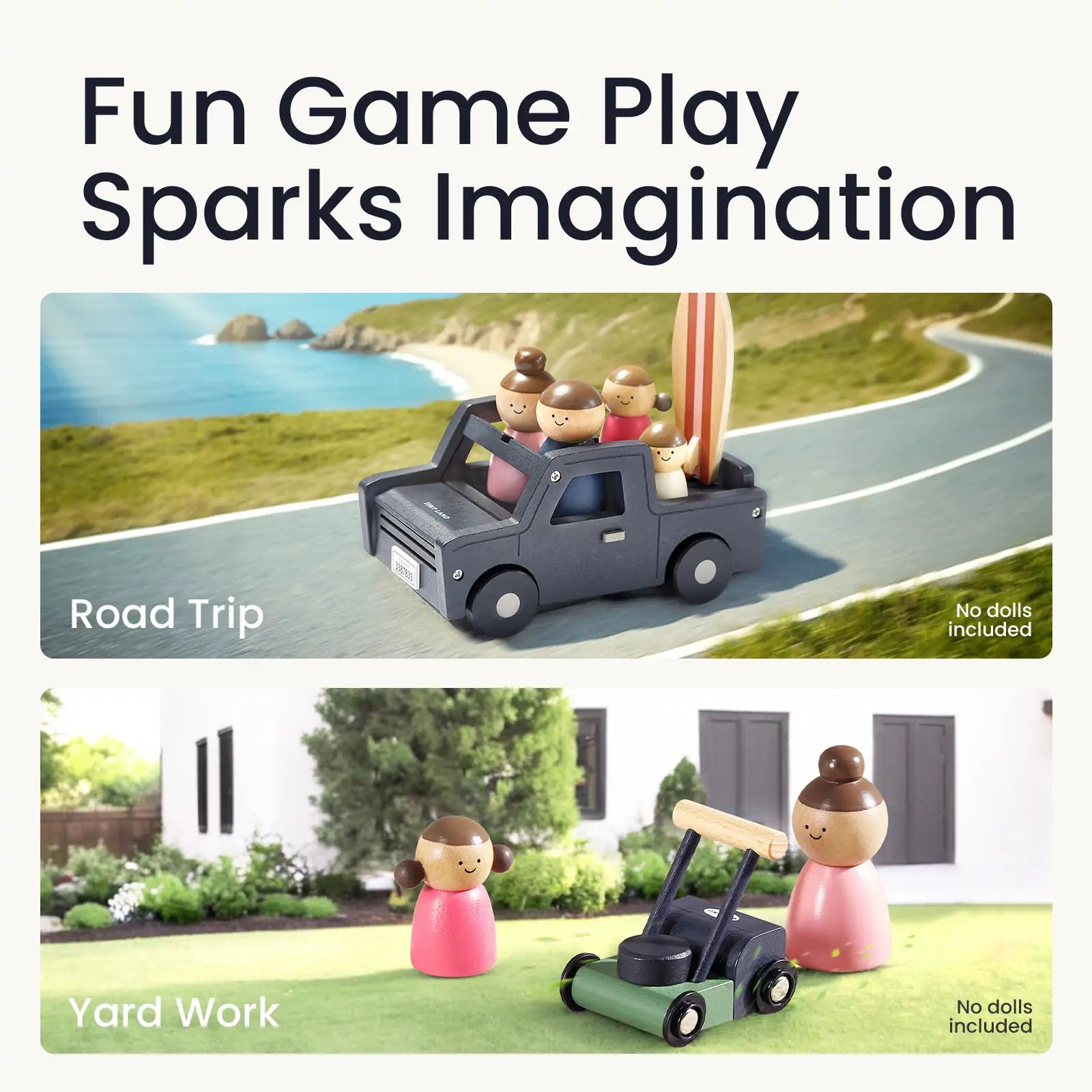 Tiny Land® Wooden Dollhouse - Garage - TLTGDH005BK
