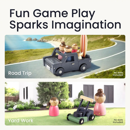Tiny Land® Wooden Dollhouse - Garage - TLTGDH005BK