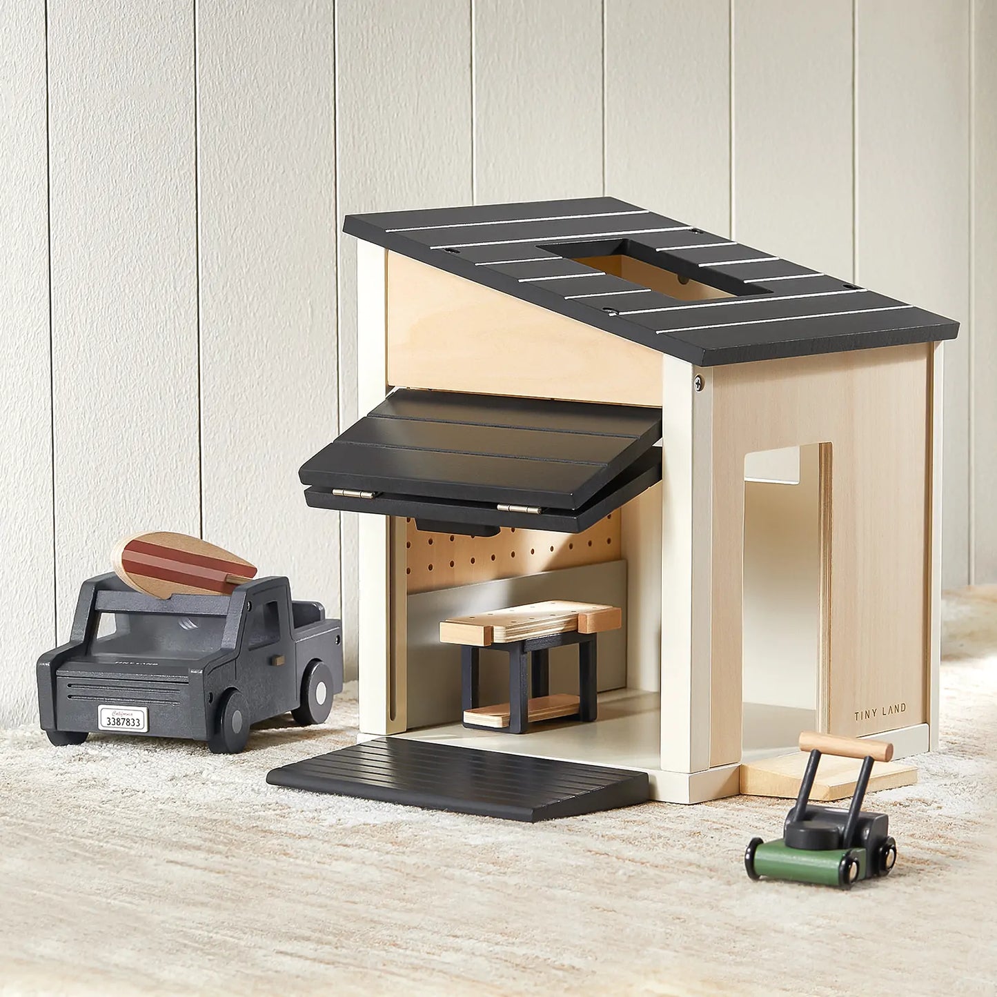 Tiny Land® Wooden Dollhouse - Garage - TLTGDH005BK