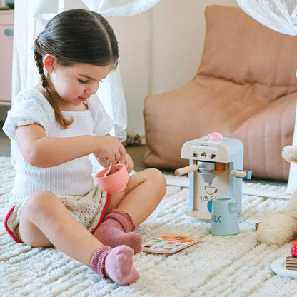 Tiny Land® Wooden Kids Play Coffee Maker Set - WT0009