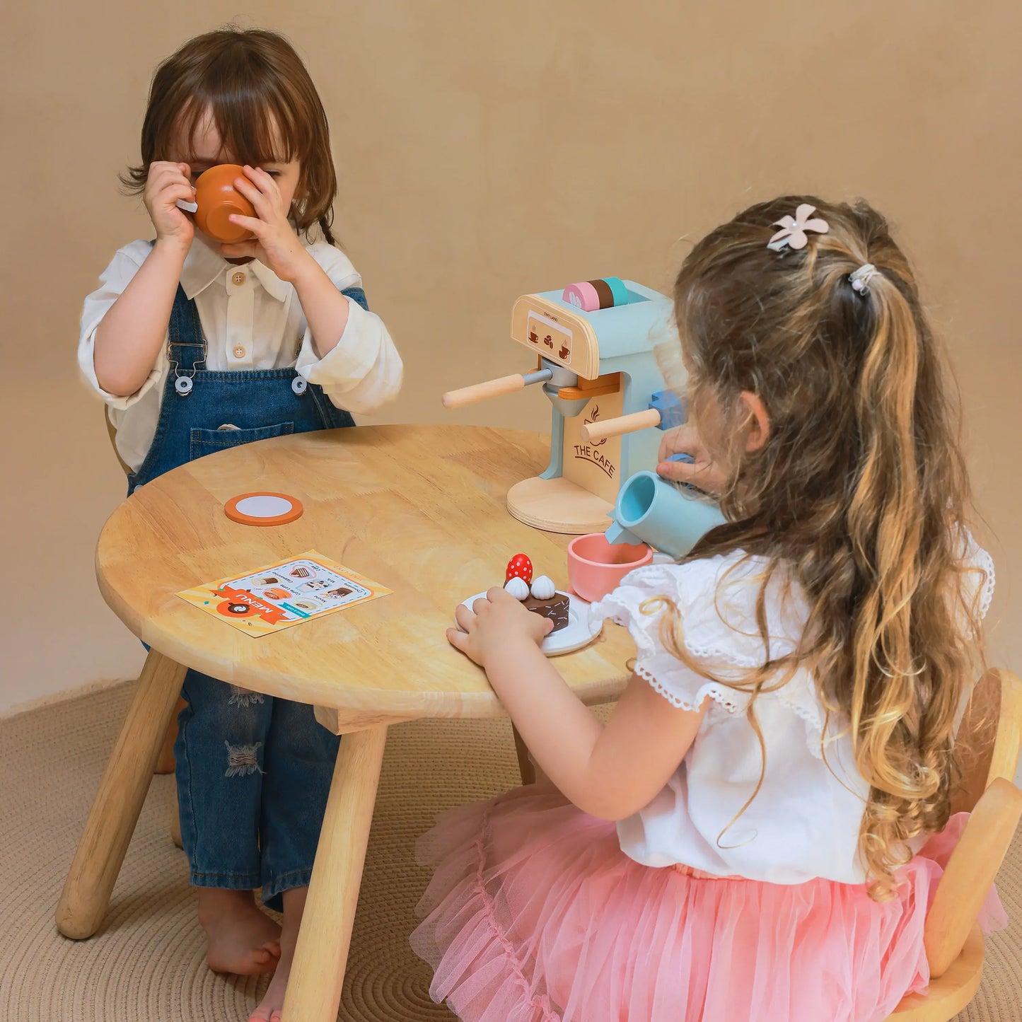 Tiny Land® Wooden Kids Play Coffee Maker Set - WT0009