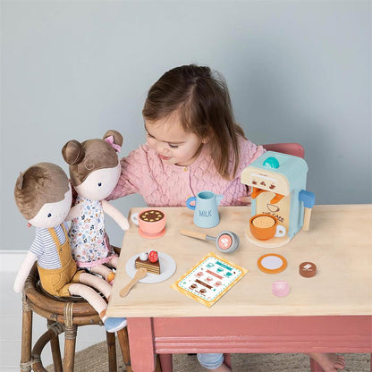 Tiny Land® Wooden Kids Play Coffee Maker Set - WT0009