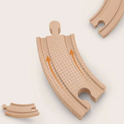 Tiny Land® Wooden Track Trains 55 Pcs - TLTGWT003