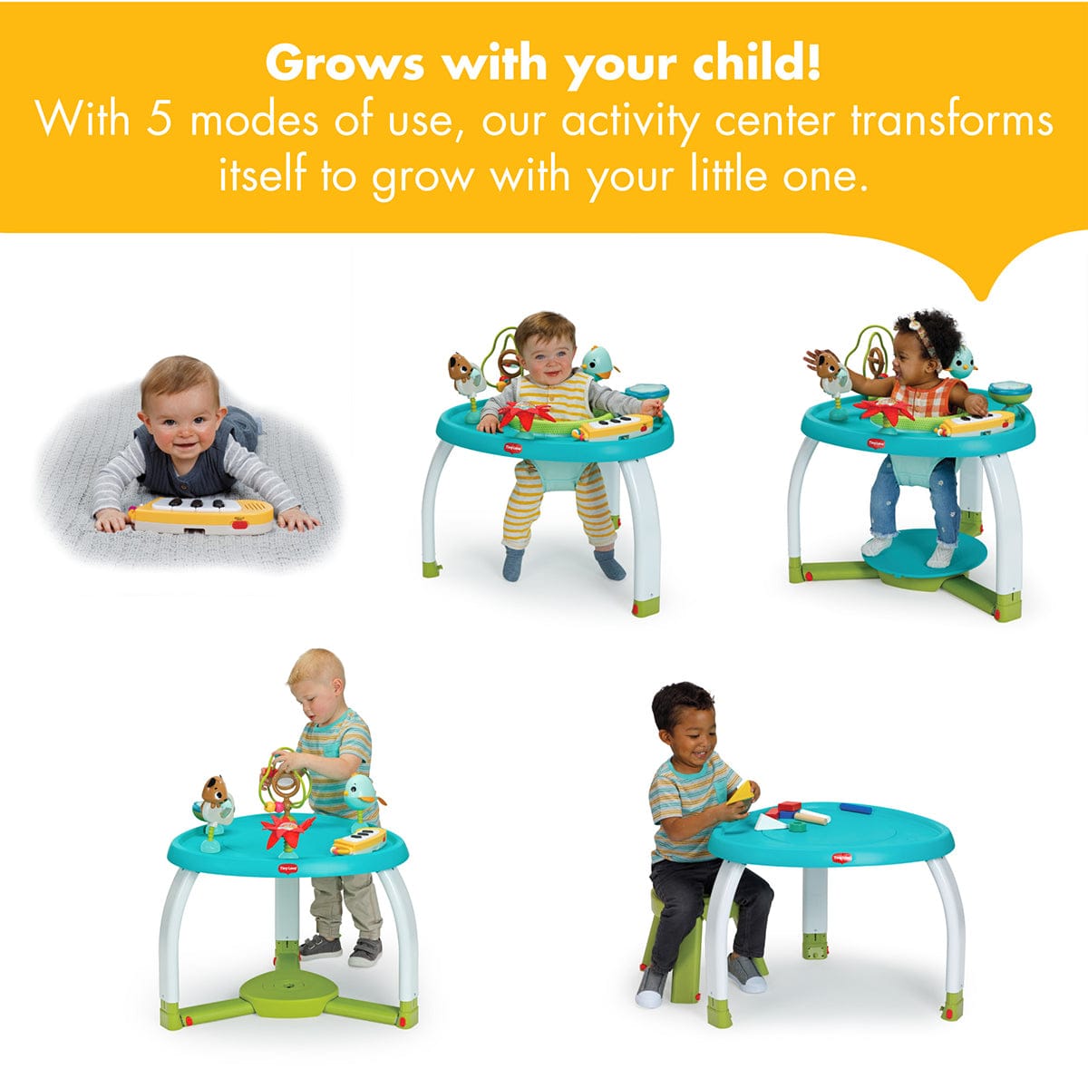Tiny Love 5-in-1 Here I Grow Stationary Activity Center - Meadow Days - WA111ETT